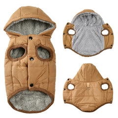 Warm Fleece Dog Coat Hoodie For Small Medium Dogs Winter Puppy Clothes Jacket With D-ring Thick Cozy Pug Dachshund Parka Costume