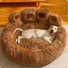 Fluffy & Warm Winter Pet Sofa Bed Basket - Cozy Mat for Small/Large Dogs, Puppies & Cats with Blanket