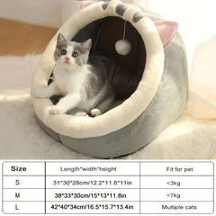 Cute Cat Bed Soft Kitten Mat Cozy Cat House Breathable Cat Sleeping Basket Suitable for Large Medium Small Cats Sleeping Use