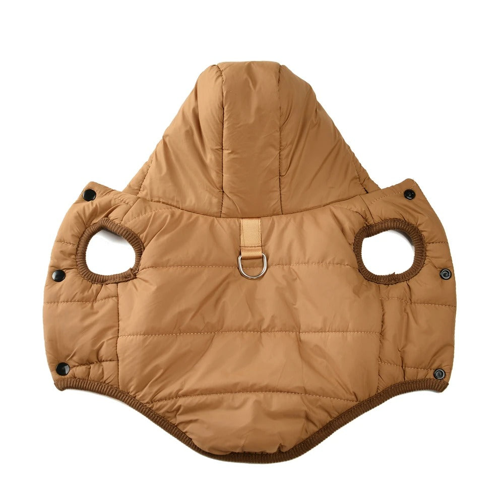Warm Fleece Dog Coat Hoodie For Small Medium Dogs Winter Puppy Clothes Jacket With D-ring Thick Cozy Pug Dachshund Parka Costume